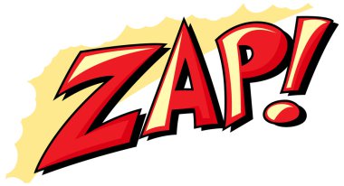 Zap - komik ifade vektör metin