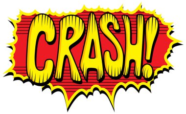Crash - komik ifade vektör metin