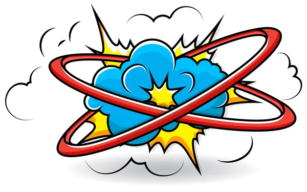 Vecteur de bande dessinée cloud explosion — Image vectorielle