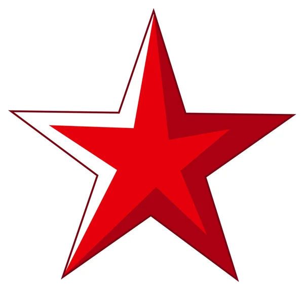 Vector estrella del cómic rojo — Vector de stock