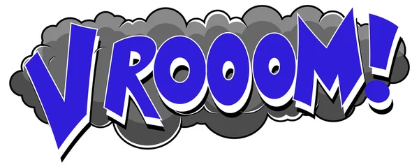 Vrooom - Comic Expression Vector Text — Stock Vector