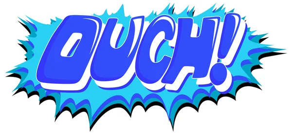 Ouch - Comic Expression Vector Text — Stock Vector