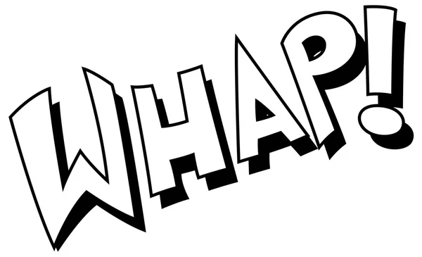 Whap - Comic Expression Vector Text — Stock Vector