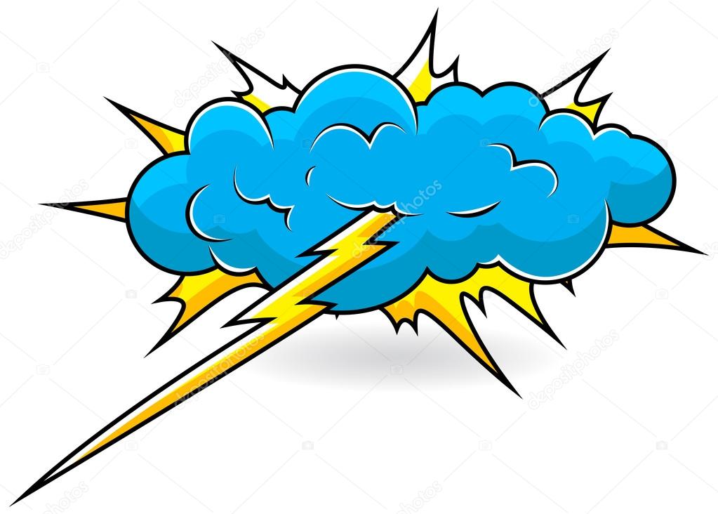 Comic Explosion Cloud Vector Illustration