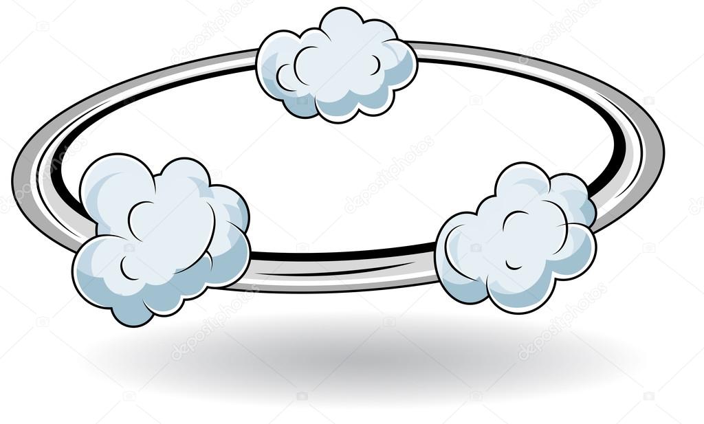 Comic Running Cloud Explosion Vector