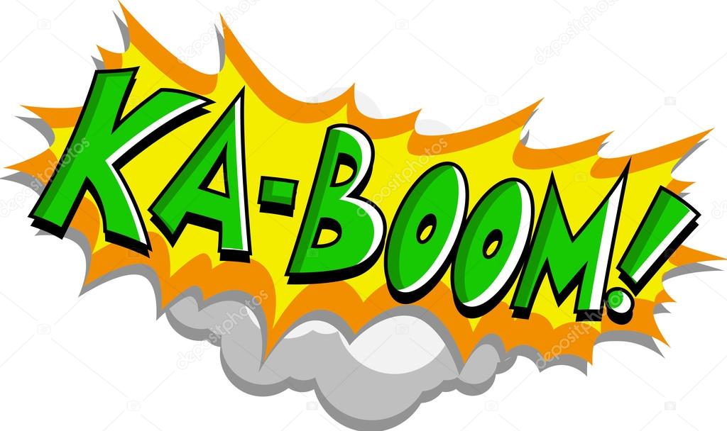 Kaboom - Comic Expression Vector Text — Stock Vector