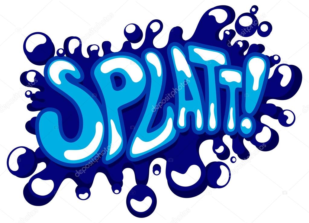 Splatt - Comic Liquid Water Splash Expression Vector Text