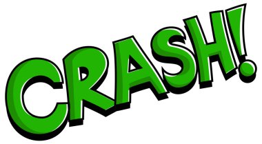 Crash - komik ifade vektör metin