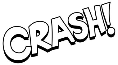 Crash - komik ifade vektör metin