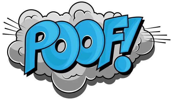 Poof - Texte vectoriel d'expression comique — Image vectorielle