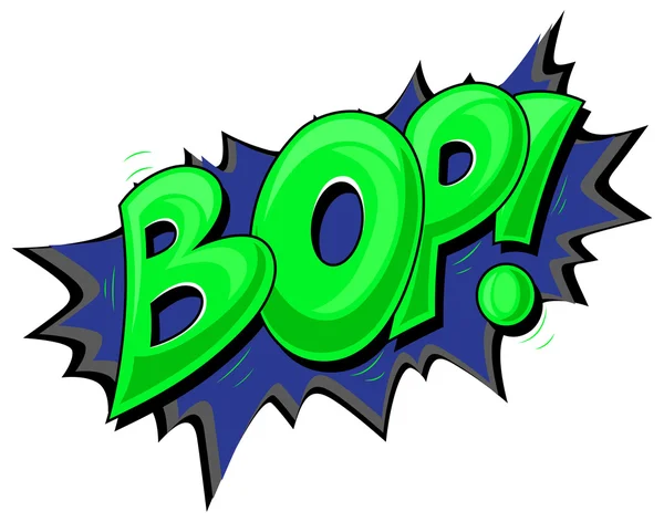 Bop - Texte vectoriel d'expression comique — Image vectorielle