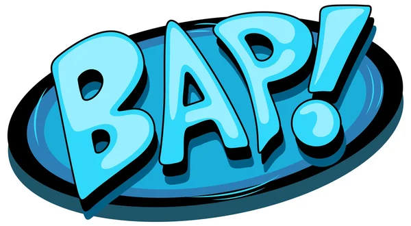 BAP - komische expressie vector tekst — Stockvector
