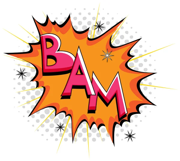 Bam - Comic Expression Vector Text — Stock Vector