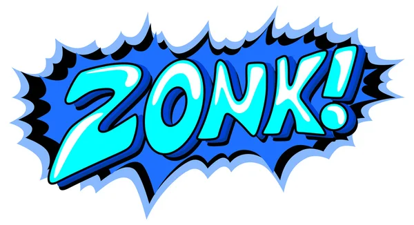 Zonk - Texto vectorial de expresión cómica — Vector de stock