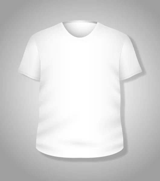 Basit beyaz t-shirt tasarım vektör çizim şablonu — Stok Vektör
