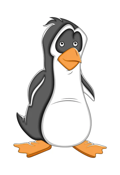 Zeichentrickfilm Pinguin Vektor Illustration — Stockvektor