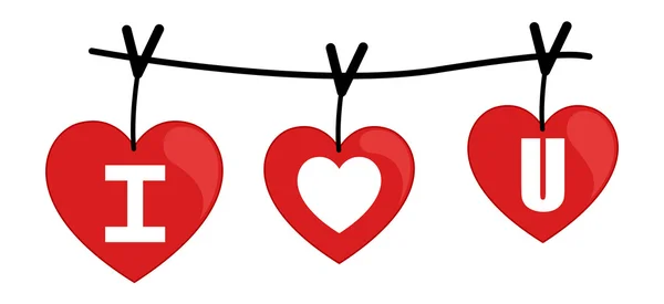 Je t'aime sur Wire Vector — Image vectorielle