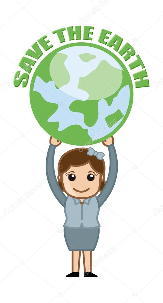 Save the Earth Banner with Earth Stock Vector Image by ©baavli #27749051