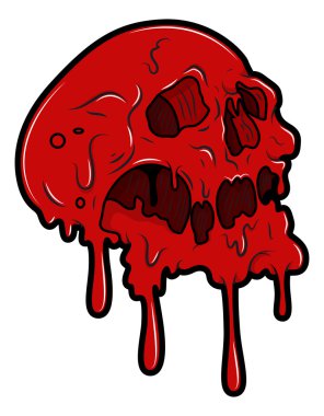 Red skull tattoo vektörel