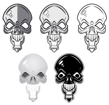 kafatasları çizimler vektör