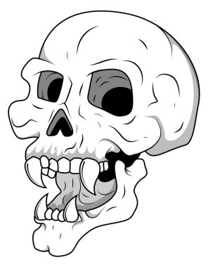 Kocaman dişleri ile kafatası