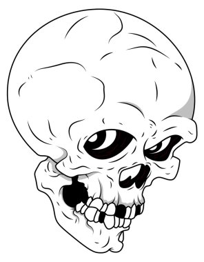 royalty free vector - kafatası