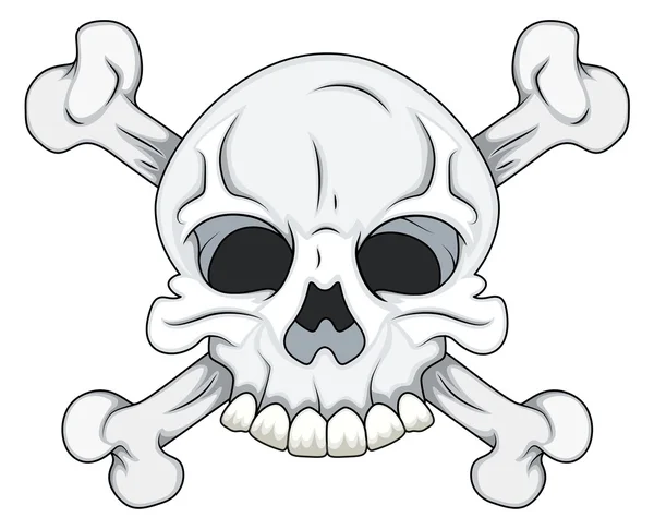 Crâne et os croisés — Image vectorielle