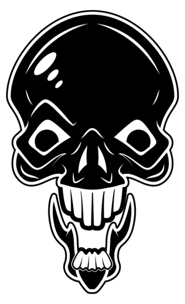 Horrible Skull Design — Stock Vector