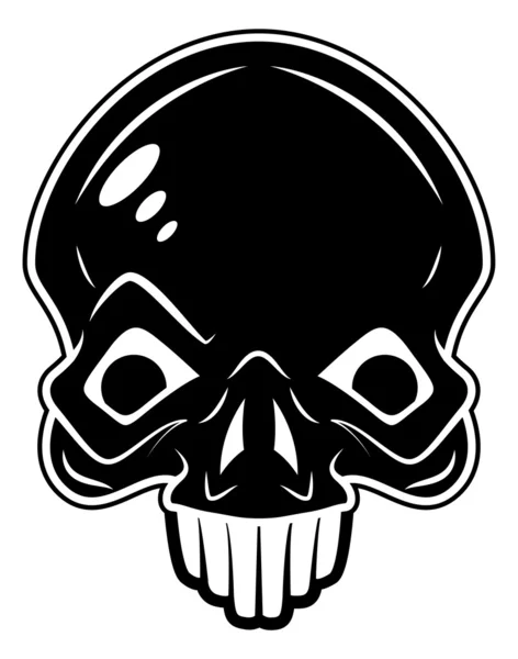 Cráneo con estilo de tatuaje — Vector de stock