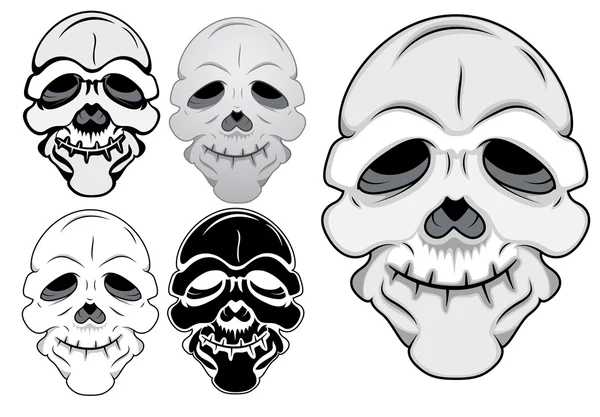 Funny Skull Vector Illustration — Stock Vector