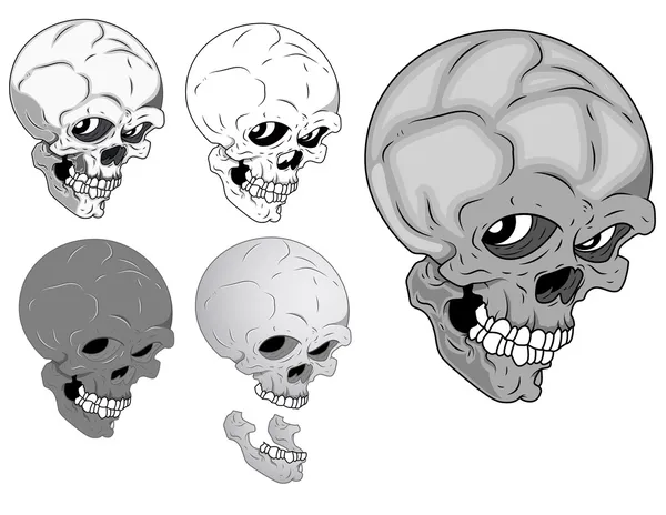 Horrible vecteur de crânes — Image vectorielle