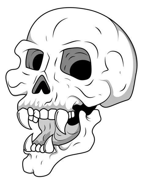 Skull with Big Teeth — Stock Vector