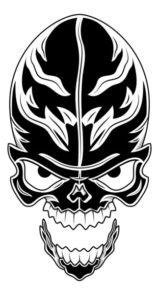 Tribal Tattoo Skull — Stock Vector