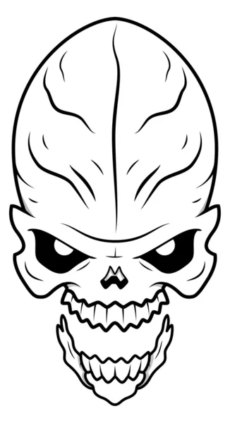 Calavera espeluznante — Vector de stock