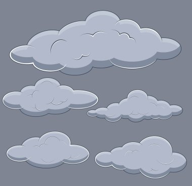 bulutlar vektör çizimler seti