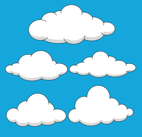 Illustrazioni vettoriali di nuvole — Vettoriale Stock