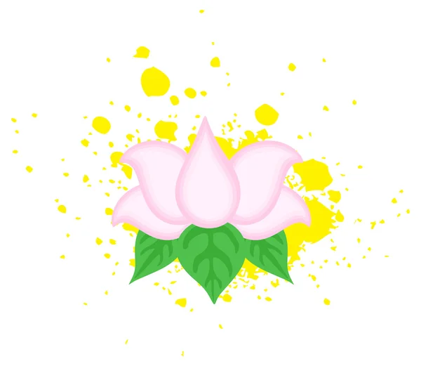 Lotus flower op splash vector — Stockvector