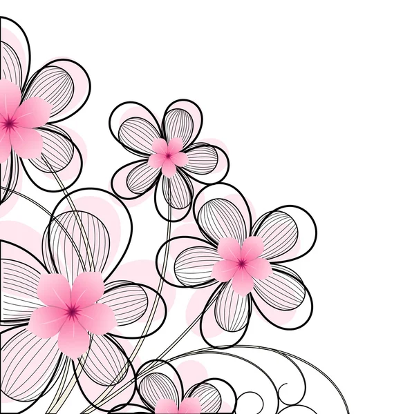Fond de fleur vintage — Image vectorielle