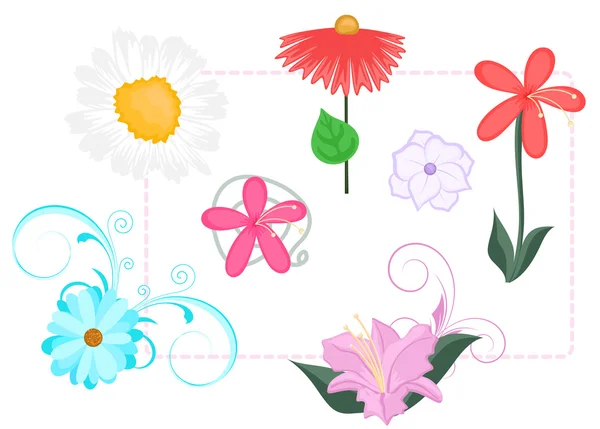 Vectorized Flowers — Stock Vector