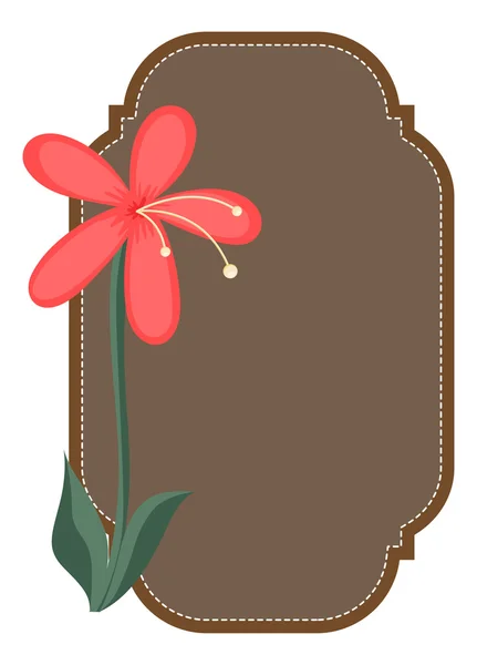 Vintage Style Flower Label Vector — Stock Vector