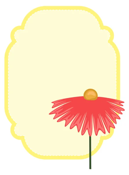 Estilo retro etiqueta de la flor fondo vectorial decorativo — Vector de stock