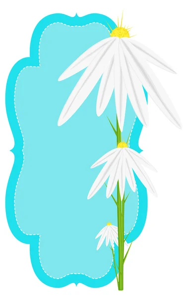 Blomma etikett dekorativa bakgrund — Stock vektor