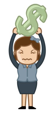 dolar değer indirim - vektör çizim