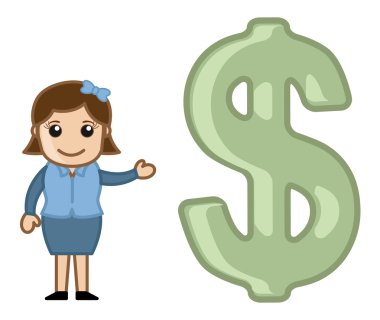 sunu dolar işareti - vektör çizim