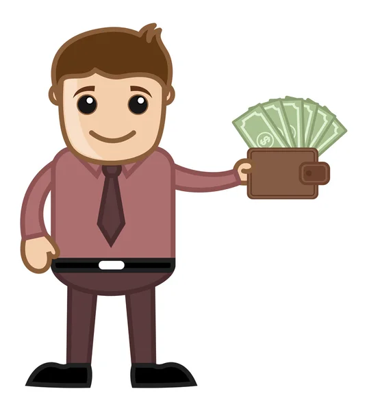 Groei van het inkomen - affiliates geld - vectorillustratie — Stockvector