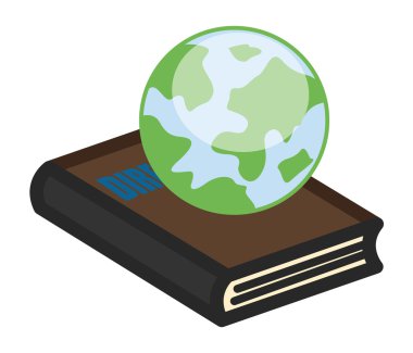 Dünya kitap - ofis karakter vektörel çizimler '