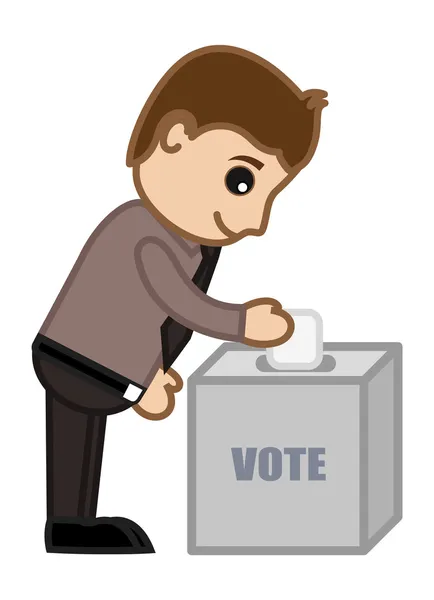 Voting - Ilustrasi Vektor Kantor Kartun - Stok Vektor