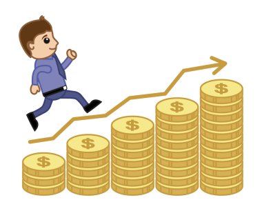 grafik - iş karikatür vektörler adım adam