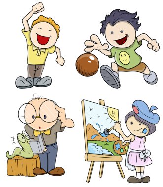 çocuklar vektör set