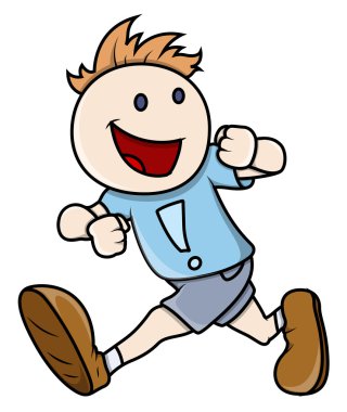 çocuk çalıştırma - vektör çizimler